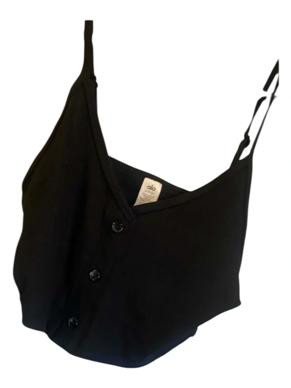 NWT Alo Yoga Ribbed Delicate Ribbed Tank BLACK Size: Small